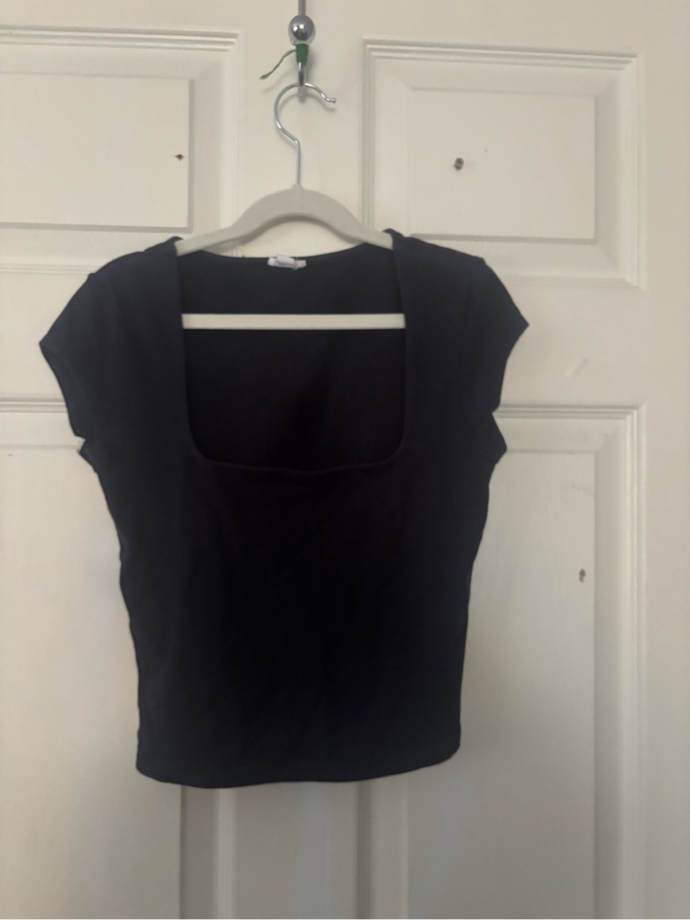 Garage Navy Blue Square Neck Short Sleeve
